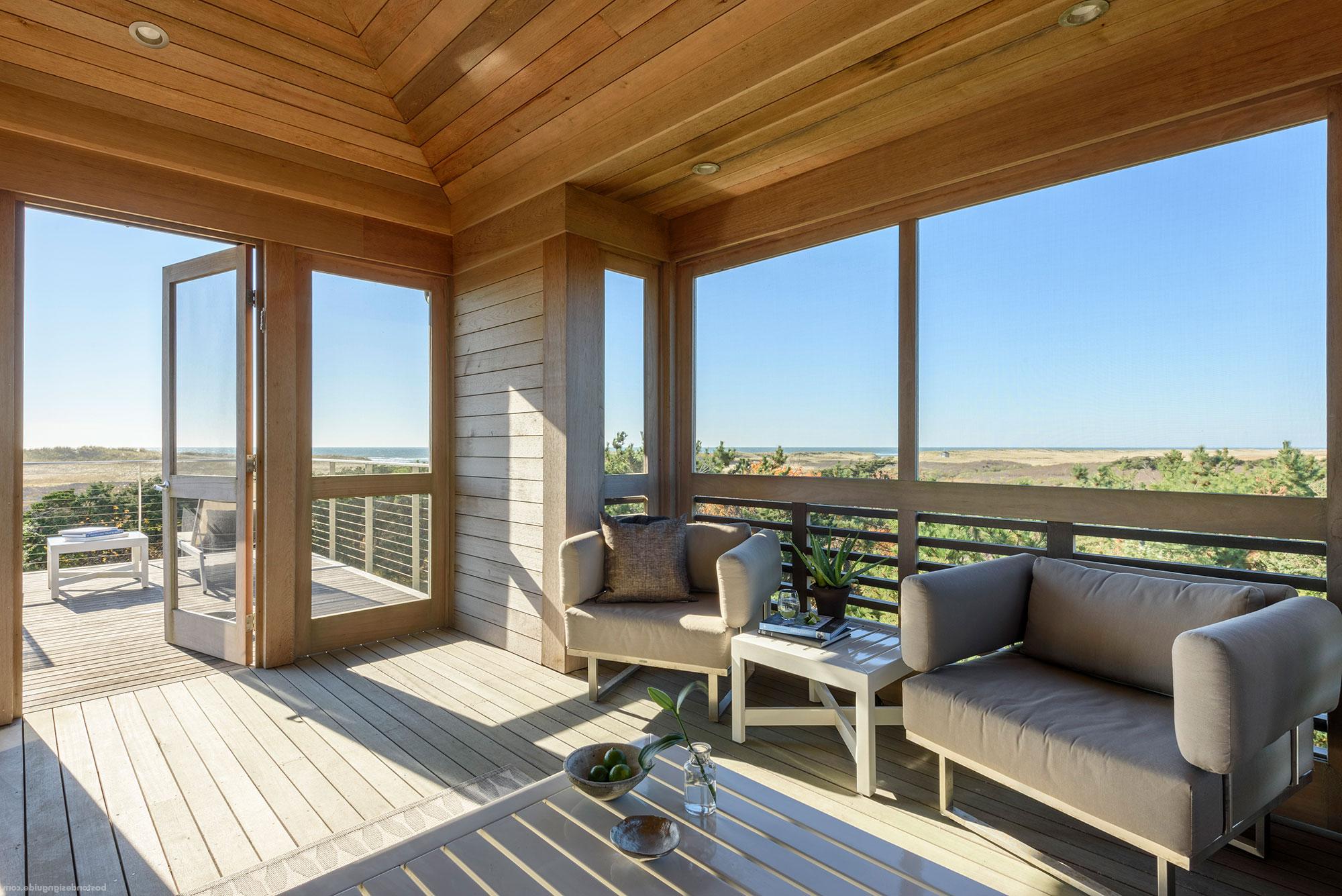 high-end screened porch