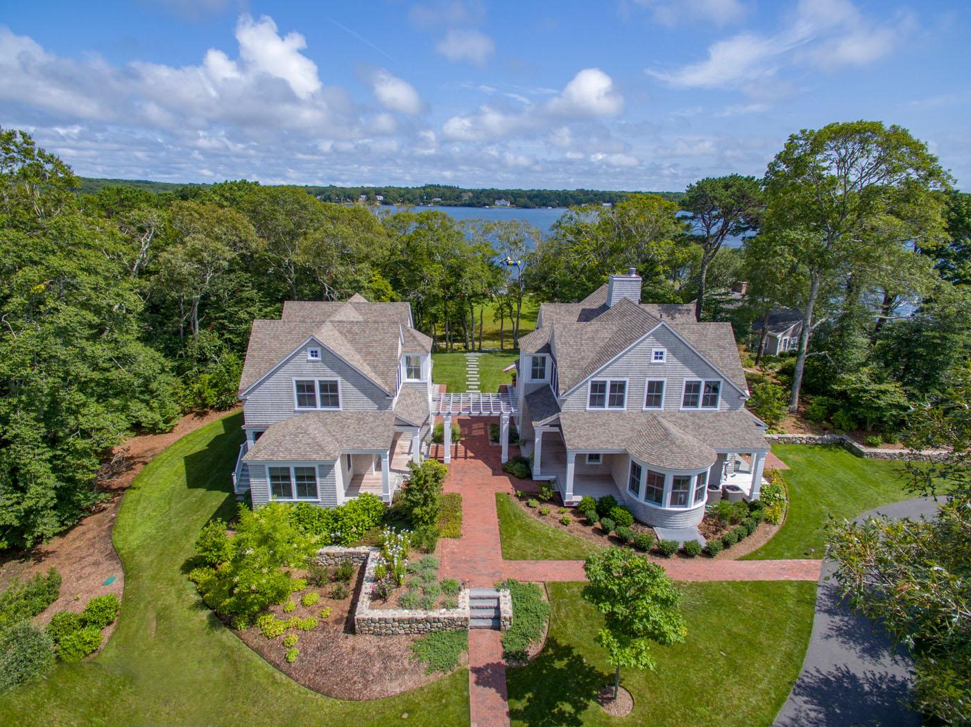 Twin cottages give two couples privacy on Cape Cod, designed by Paul Weber Architecture, built by Rogers & Marney Builders, Inc.