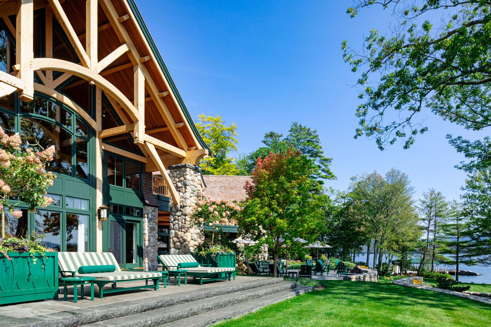 Adirondack style house on Lake Winnipesaukee